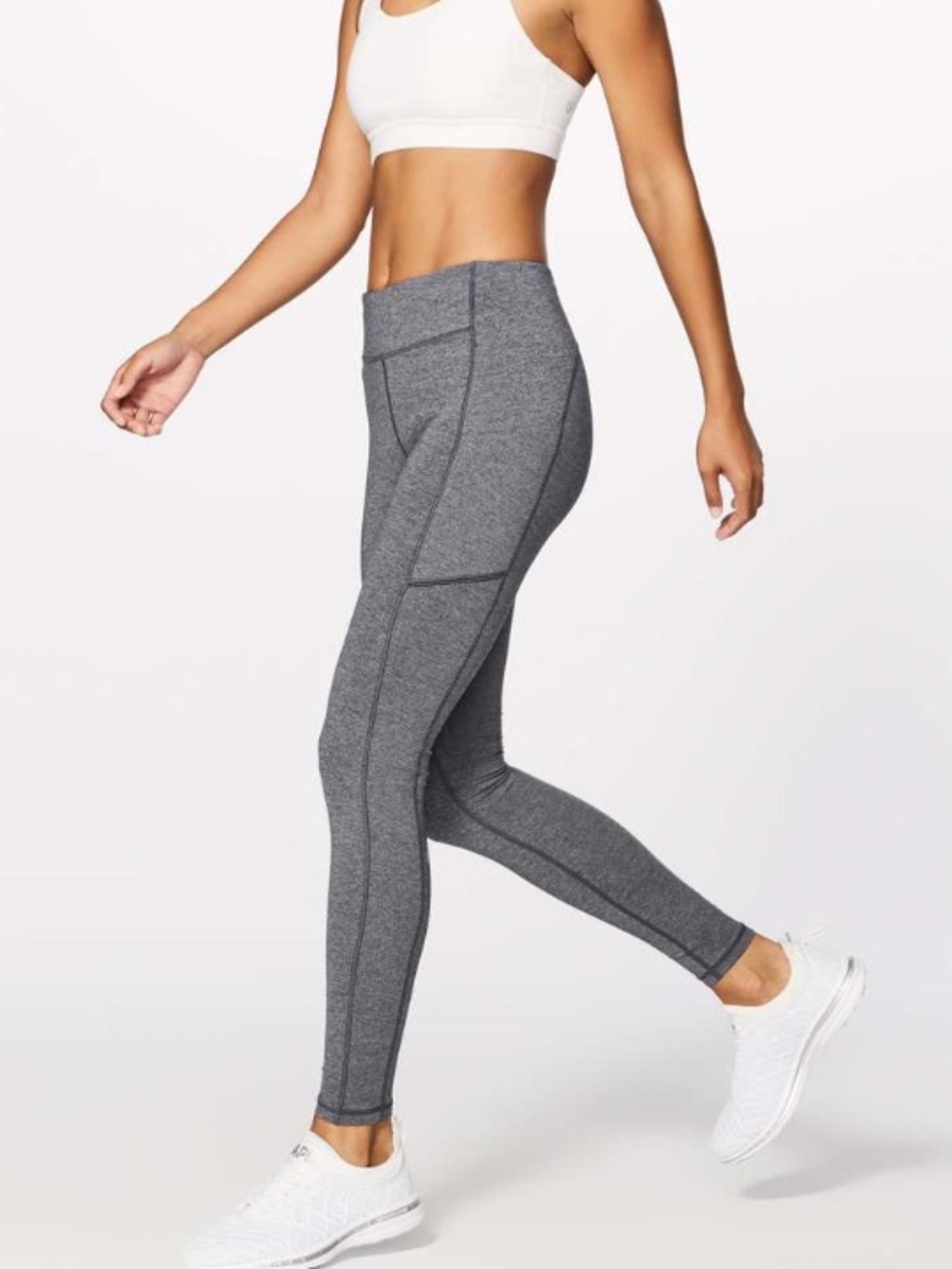 Lululemon Speed up Tight Heathered Black  28” Run Luxtreme Side Pockets Gym 8